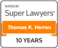 Super Lawyers 10 years badge